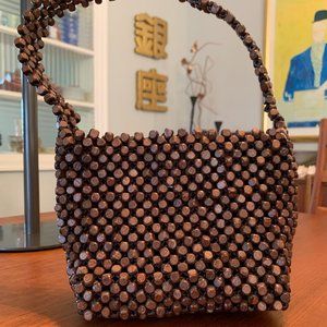 Immaculate The Sak Wooden Beaded Hobo Boho Purse